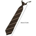 thumbnail image 4 of Brown Checkered Striped Pre-Tied Neck Tie Japanese College JK Uniform Bowtie, 4 of 21