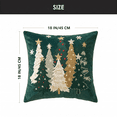 thumbnail image 5 of Sm:)e Green Pine Tree Snowflakes Christmas Throw Pillow Covers 18x18 Inch Set of 2, Soft Plush Faux Fur 3D Embroidered Decorative Cushion Covers for Sofa Home Decor, 5 of 7