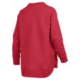 thumbnail image 3 of Women's Pressbox Scarlet Ohio State Buckeyes Quilted Long Sleeve Pullover Sweatshirt, 3 of 3