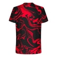 thumbnail image 4 of Qertyioot Homme Été Col Rond Imprimé Casual Manches Courtes Col Rond Top/Shirt Léger Refroidissement Tee, 4 of 5