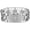 1-Silver, variant on Vintage Stainless Steel Cross English Bible Lords Prayer Link Wrist Bracelet For Men,Gold/Black/Silver