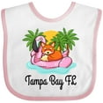 thumbnail image 3 of Inktastic Tampa Bay Florida Flamingo Girls Baby Bib, 3 of 4