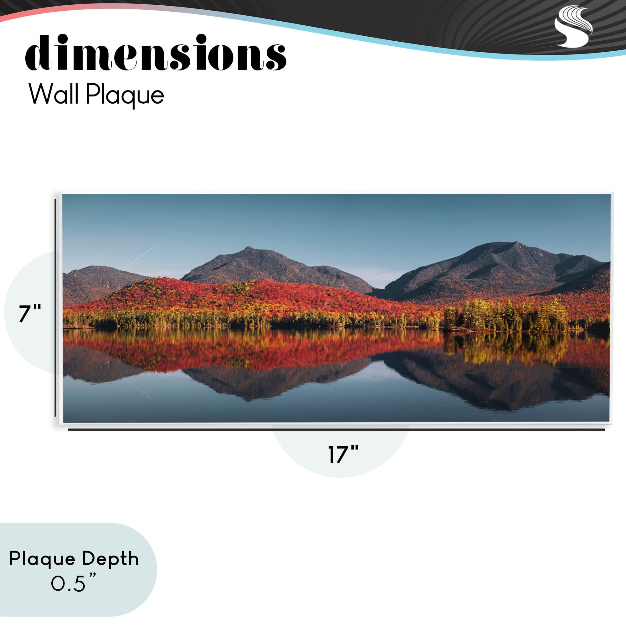 Stupell Industries Autumn Panorama Reflections Wall Plaque Art, design by Jonathan Zaharek