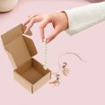 thumbnail image 4 of OUNONA 25Pcs Paper Corrugated Board Packing Boxes for Shipping and Mailing 4.13x3.93x1.97 Inch, 4 of 8