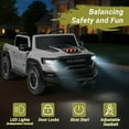 thumbnail image 4 of 2 Seater Ride on Cars for Kids, RAM 1500 Extra large Real 24V Powered Ride on Toys with Remote Control, LED Light, MP3 Player, Electric Vehicles Ride on Truck for Boys Girls Gifts, White, 4 of 10
