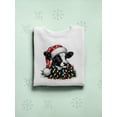 thumbnail image 3 of Festive Cow Christmas Lights Women's Sweatshirt, 3 of 4