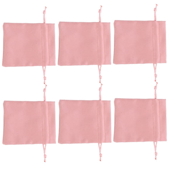 OULII 6Pcs Pink Party Candy Packing Bags with Festival Themed Printing