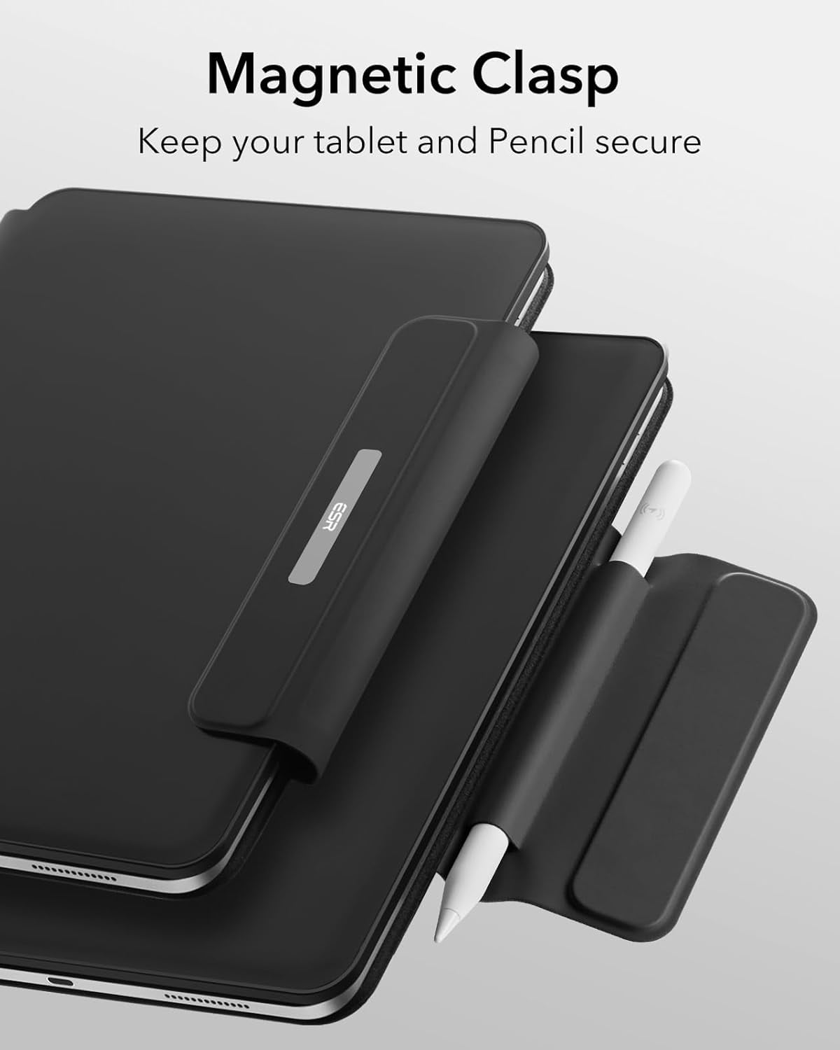 ESR Rebound Magic Keyboard Case for iPad 11th (A16, 2025) & iPad 10.9‑inch 10th Gen｜Floating Cantilever Stand｜Backlit Keys & Multi‑Touch Trackpad｜Black