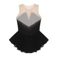 thumbnail image 4 of TTAO Kids Girls Rhinestone Ice Figure Roller Skating Dress Ballet Dance Gymnastics Leotard Tutu Dress Black 14, 4 of 7