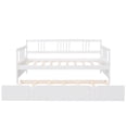thumbnail image 6 of Royard Oaktree Twin Size Daybed with Twin Trundle, Wood Sofa Bed Frame with Slats Support, White, 6 of 7