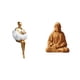 thumbnail image 1 of Figura coleccionable de resina estética de una niña con Corazón de Jesús, escultura abstracta de arte. Estatua de personaje creativo para d, 1 of 8