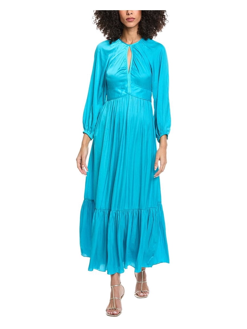 Sandro womens Woven Maxi Dress, 36, Blue