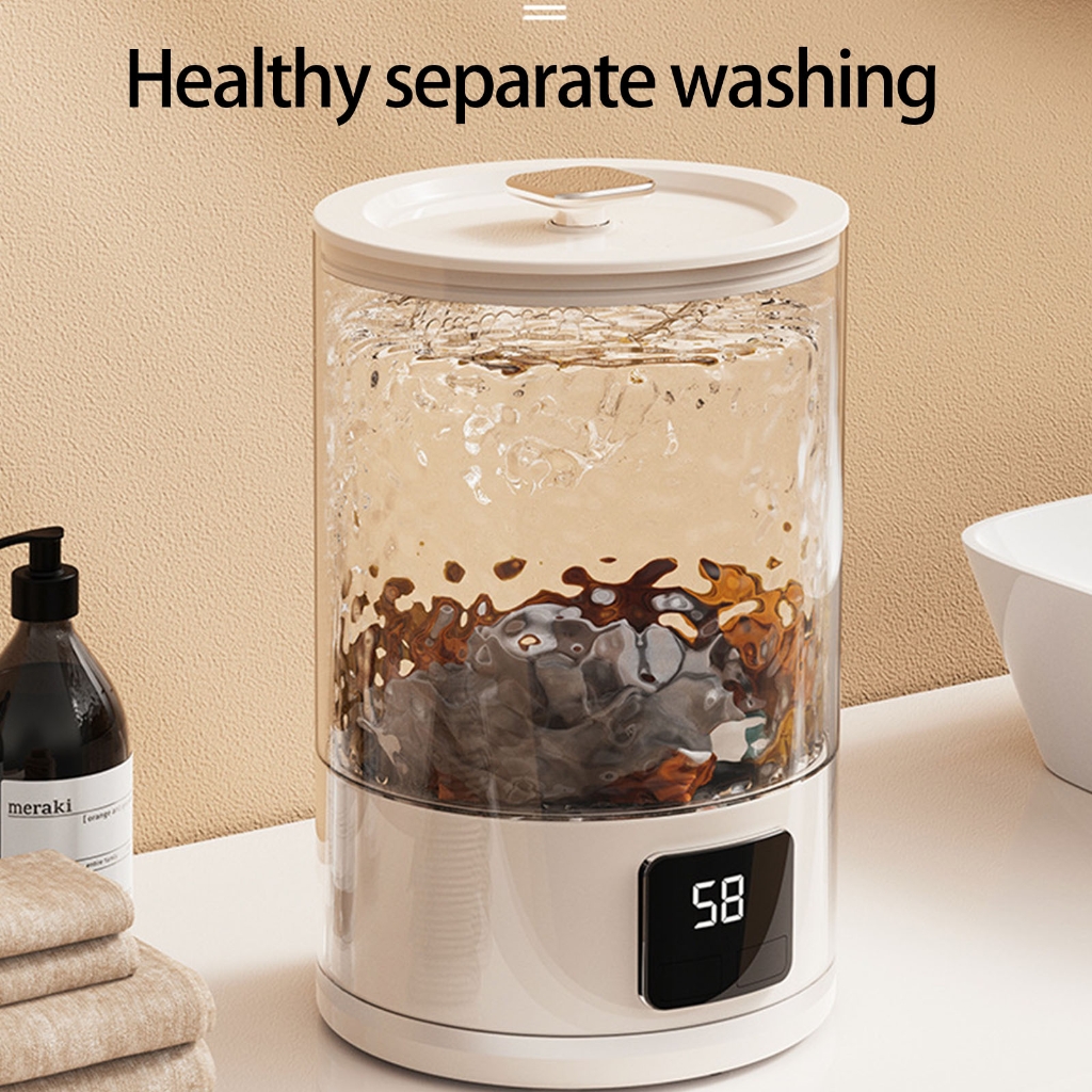 Underwear Washing Machine Rechargeable Small Portable Machine Underwear Baby Clothes Lightweight for Apartment