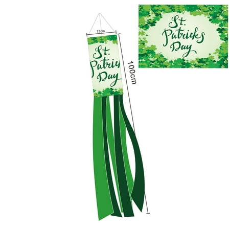 

St. Patrick s Day Windsock Polyester Garden Windsock Lawn Garden Party Deco