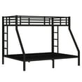 thumbnail image 6 of Bellemave Twin XL Over Queen Bunk Bed, Metal Bunk Beds Frame with Guardrail & Ladders, Space Saving No Box Spring Needed Design for Small Room & Dorm, Noise Reduced, Black, 6 of 9