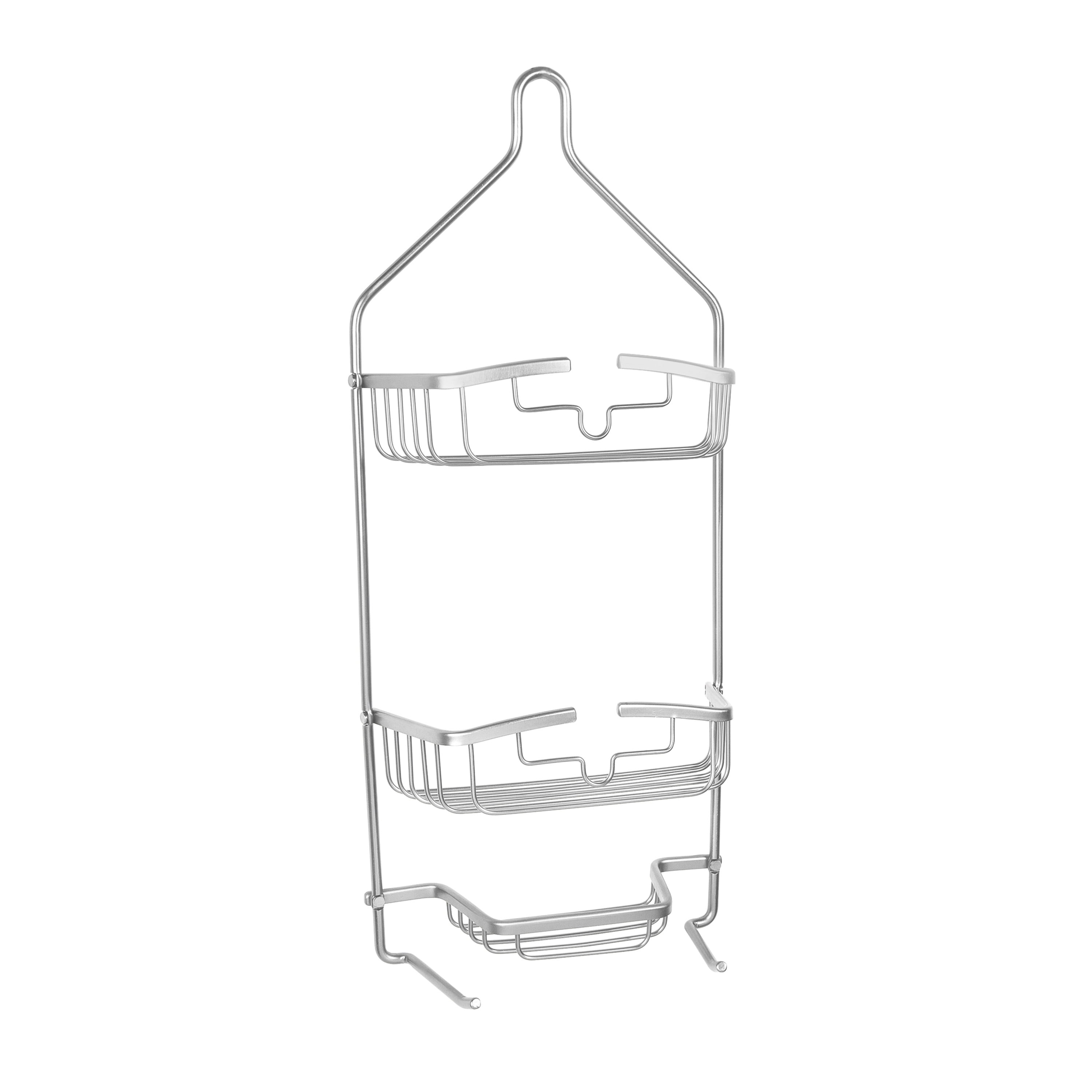 Kenney® RustProof Heavy Duty Aluminum 3Tier Hanging Shower Caddy with Suction Cups and Two