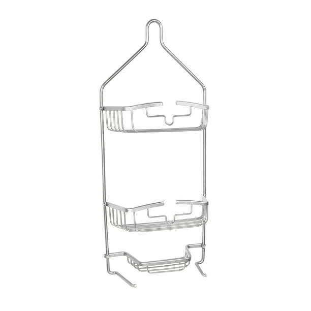 Kenney RustProof Heavy Duty Aluminum 3Tier Hanging Shower Caddy with Suction Cups and Two