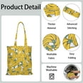 thumbnail image 5 of Cute Banana Canvas Tote Bag – Reusable Grocery Bag with Tropical Yellow Fruit Print, Kawaii Banana Illustration, Eco-Friendly Cotton Shopper for Everyday Use, 5 of 7