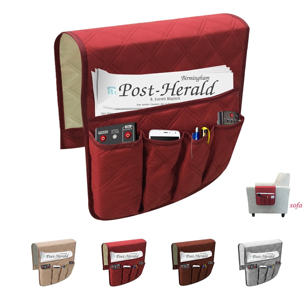 AntiSlip Armrest Caddy Pocket Organizer for Sofa Couch Chair Recliner