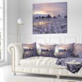 thumbnail image 3 of Designart Antarctic Summer Sunset - Seascape Throw Pillow - 18x18, 3 of 5