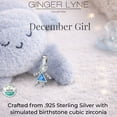 thumbnail image 3 of Ginger Lyne Girl  Kid Birthstone Pendant Charms Cubic Zirconia Sterling Silver Baby  for Family Tree Necklace Gift for Mom or Grandma, 3 of 7