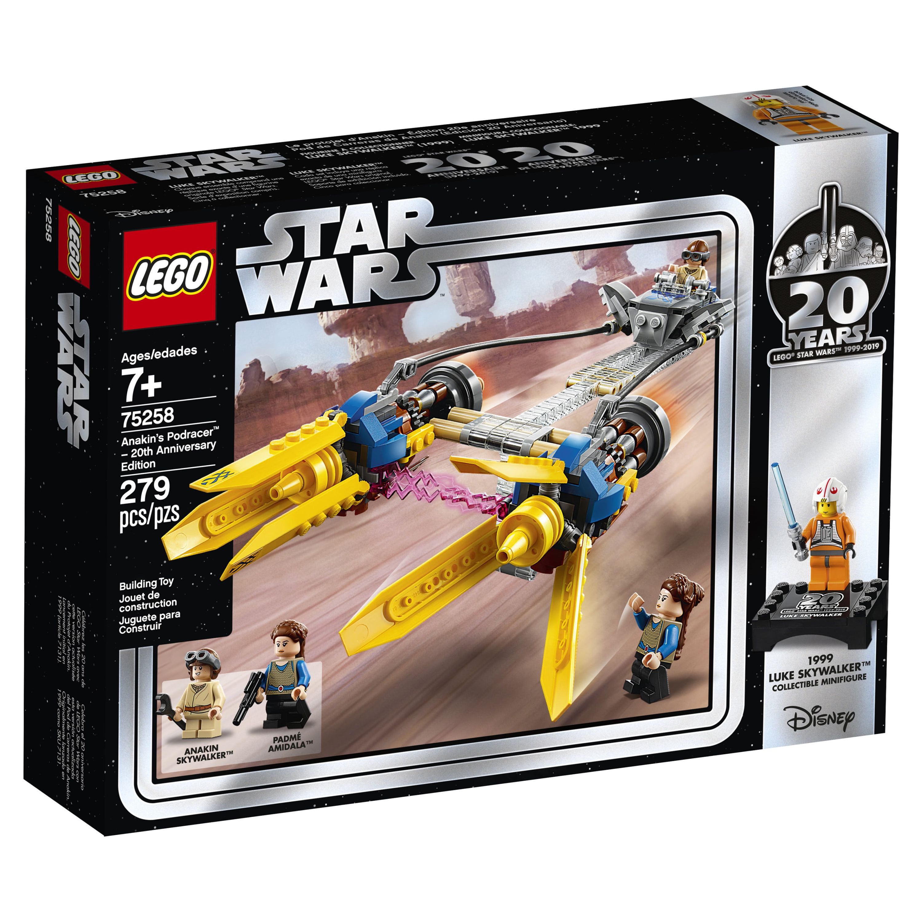 LEGO Star Wars 20th Anniversary Edition Anakin's Podracer Vehicle Building Set 75258 - image 5 of 6