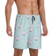 thumbnail image 2 of Logiee Milk Tea Print Men's Pajama Shorts with Drawstring & Pockets,Sleep Shorts for Men,Sleepwear Bottoms,Elastic Waistband Loungewear-XX-Large, 2 of 6