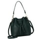 thumbnail image 1 of Minnieouse Bolso tipo cubo con borla de piel sintética y cordón cruzado para mujer, bolso de hombro de color sólido, gris Bolsas de mensajero y de hombro Verde, 1 of 6
