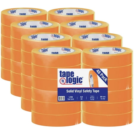 UPC: 0848109019017 | Tape Logic T9136O 1 in. x 36 yards Orange Solid Vinyl Safety Tape – Case of 48