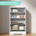 thumbnail image 3 of Walsunny 4 Drawer Dresser for Bedroom, Modern Wood Chest of Handle-Drawers, Storage Cabinet Organizer, Wooden Dresser for Bedroom Living Room Closet Entryway, White, 3 of 11