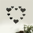 thumbnail image 4 of Verdsylv Wall Decor, 3D Heart Wall Stickers - 10Pc Removable Decal Set for Home Decor, Bedroom & Living Room Vinyl Art, Modern Love-Themed Adhesive Designs, Modern Wall Art, Black, 4 of 5