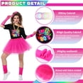 thumbnail image 3 of Alaiyaky 80s Costume Accessories Set for Women – 80s Fnacy Dress Outfit with 'I Love The 80s' T-Shirt, Tutu Skirt, Neon Accessories for 1980s Theme Party, Hen Do, Festival, 3 of 7
