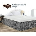 thumbnail image 2 of 600-TC Pima Cotton Universal Wrap Around Bed Skirt Super Queen (66" x 80") Size, Easy Fit 1-PC Bed Skirt Luxury Fabric 3 Sided Coverage 24" Drop Length, Zebra Print, 2 of 5