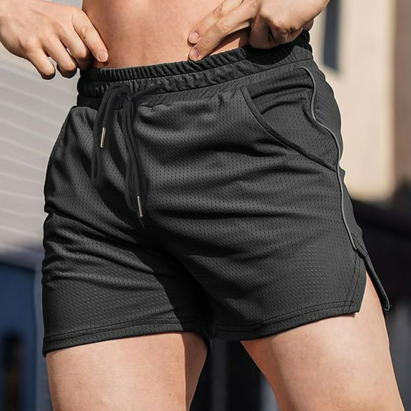 Wancir Mens Running Gym Shorts Breathable Lightweight Athletic Sport Shorts Training Workout Shorts with Pockets