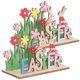 thumbnail image 2 of 2pcs Easter Table Sign Wooden Easter Letter Table Decor Spring Decor Centerpiece Tabletop Ornament, 2 of 2