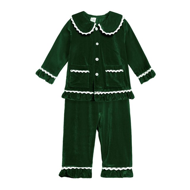 Nuevo conjunto de pijamas de albornoz para niños de Navidad, ropa de casa de terciopelo dorado para niños y niñas, ropa de dormir, camisón de invierno para niños, Pijama120 zhangmengya CONDUJO