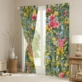 thumbnail image 3 of Feelyou Spring Plant Botanical Curtains Pack of 2 (42x84 Each), Spring Flower Floral Curtains Blackout, Vintage French Style Bedroom Curtains, Living Room Curtains Decor, 3 of 6