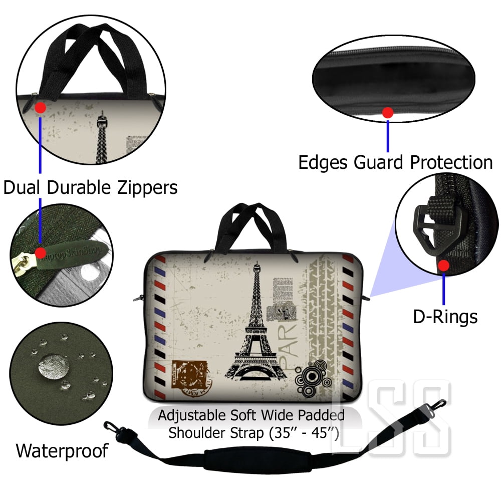 LSS Teen Neoprene 15.6" Laptop Sleeve, Art Design