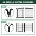 thumbnail image 5 of FXW Garden Fence Outdoor for the Yard – 32in(H) x 18.2ft(L) Heavy Duty Metal Animal Barrier for Dog, No Dig Decorative Dog Fence, 8 Panels, Black, 5 of 7