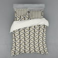 thumbnail image 2 of Ambesonne Modern Bedding Set 3 Pcs, Triangle Shaped Lines, Twin XL, Mustard and Black, 2 of 3
