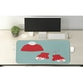 thumbnail image 2 of Christmas Computer Mouse Pad, Pair of Xmas Mittens Winter Hat with Pompom Holiday Accessories, Rectangle Non-Slip Rubber Mousepad X-Large, 35" x 15" Gaming Size, Vermilion Seafoam, by Ambesonne, 2 of 2