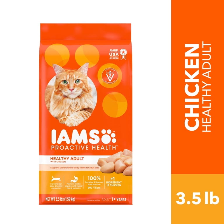 IAMS, Dry Cat Food, 3.5 Lb Bag, Chicken, Nourishing & Wholesome
