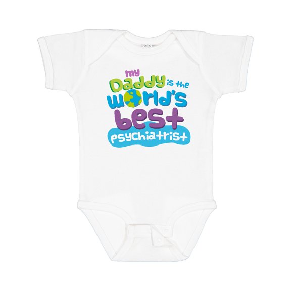 Inktastic Daddy Worlds Best Psychiatrist Boys or Girls Baby Bodysuit