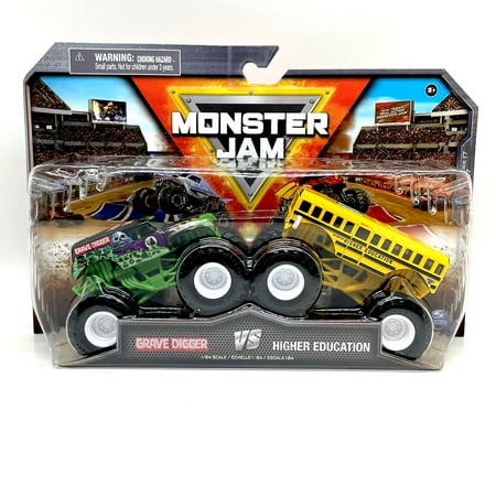 Spin Master Monster Jam Grave Digger vs Higher Education Series 17 1:64 Scale 2