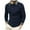 C164/Navy, variant on Rggeeun Men's Long Sleeve Polo Shirts Male Lapel Sweater Warm Pullover Shirt Button Solid Color Casual Slim Knitted Sweater With Pocket Tops Golf Shirts For Men