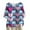 Dark Blue, variant on Women's Valentine's Day Printed Casual Mid Sleeve Round Neck Top, Cotton Linen Blend Comfortable Shirt for Spring and Summer Wear,Hot Pink,S