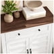 thumbnail image 5 of 3 niveles adjustable estante estilo rural almacenamiento gabinete con 7 gears - multi-functional waterproof entrada gabinete in blanca y brown para kitchen y dining room, 5 of 6