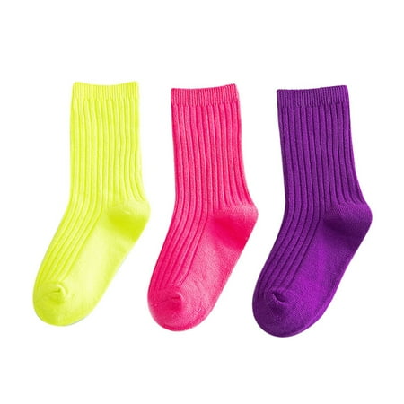 

Autumn And Winter New Children s Solid Color Striped Double Versatile Socks Knee High Baby Long Socks Cotton Sock C S