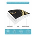 thumbnail image 5 of Black Gold Marble Twin Size Down Alternative Comforter, Lightweight Comforter Quilt Bedding Set with Pillow Shams Modern Geometric Textured All Seasons Bed Comforter Duvet Insert 68"x86", 5 of 7
