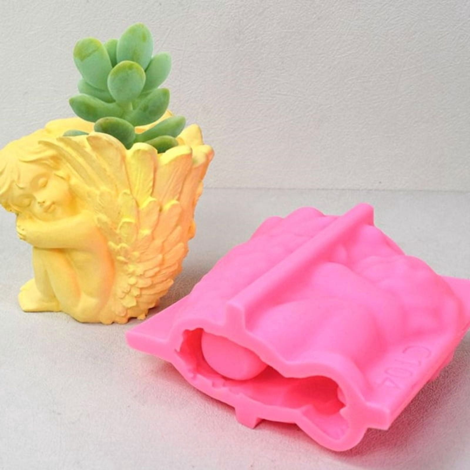Succulent Planter Resin Mold Girl Flower Pots Silicone Molds for Home Decor